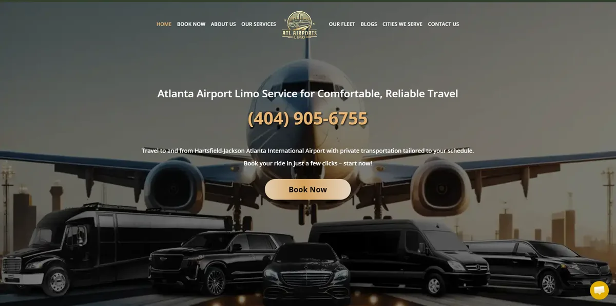 Screenshot of ATL Airports Limo