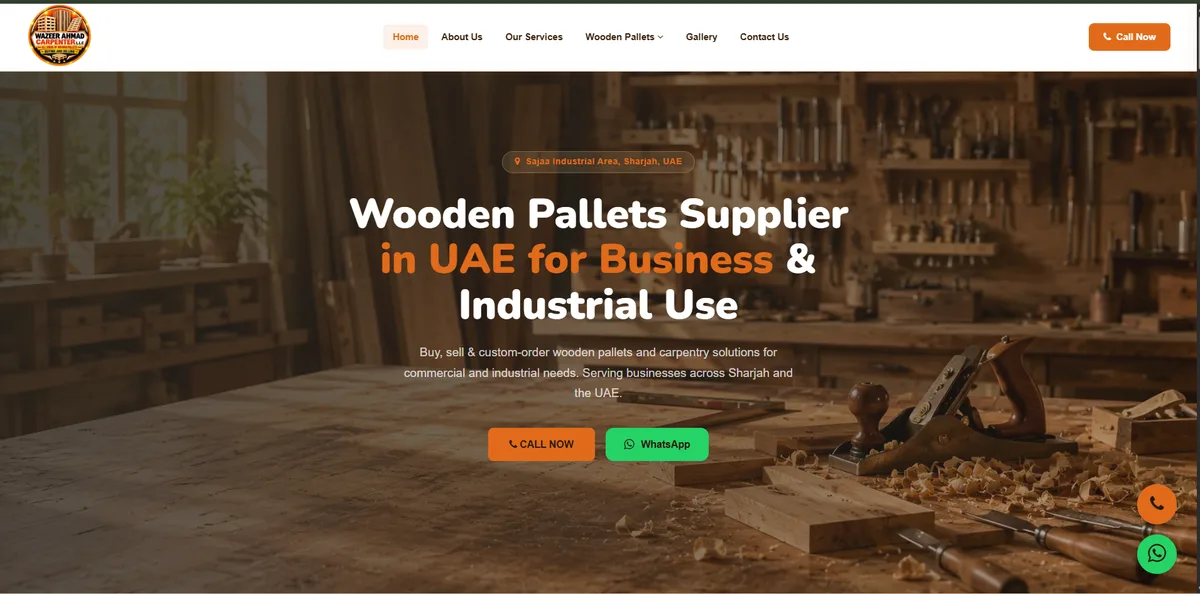 Screenshot of Wazeer Ahmad Carpentry