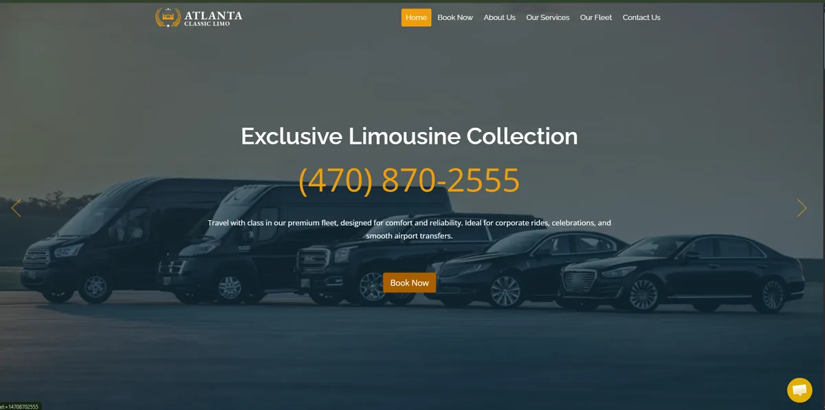 Screenshot of Atlanta Classic Limo
